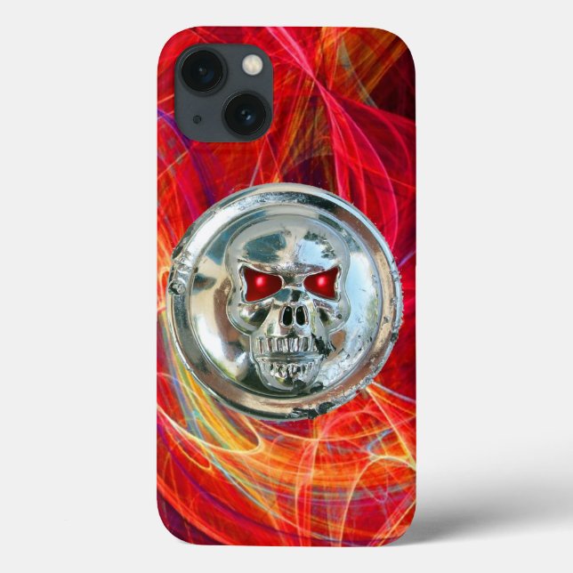 SKULL RIDERS ,Red Yellow Orange Fractal Swirls Case-Mate iPhone Case (Back)