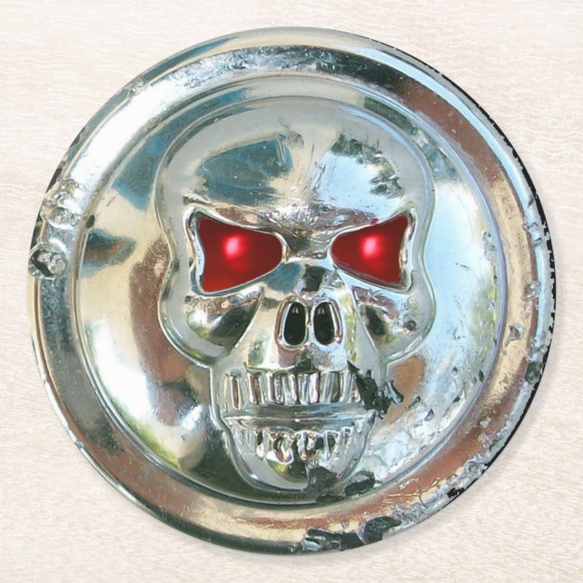 SKULL RIDERS  ROUND PAPER COASTER (Front)