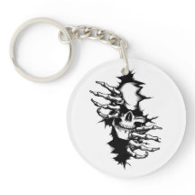 Skull Ripping Through Wall with Skeleton Hands