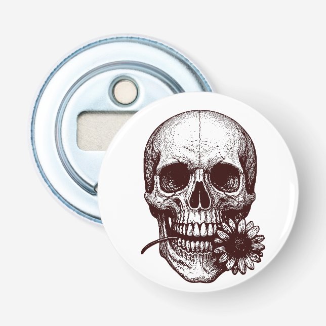 skull romance bottle opener (Front)