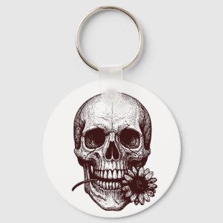 skull romance key ring