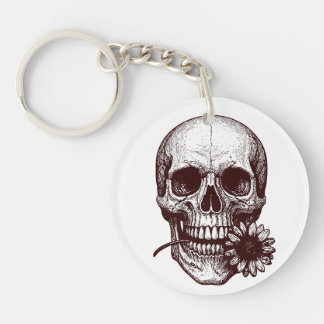 skull romance key ring