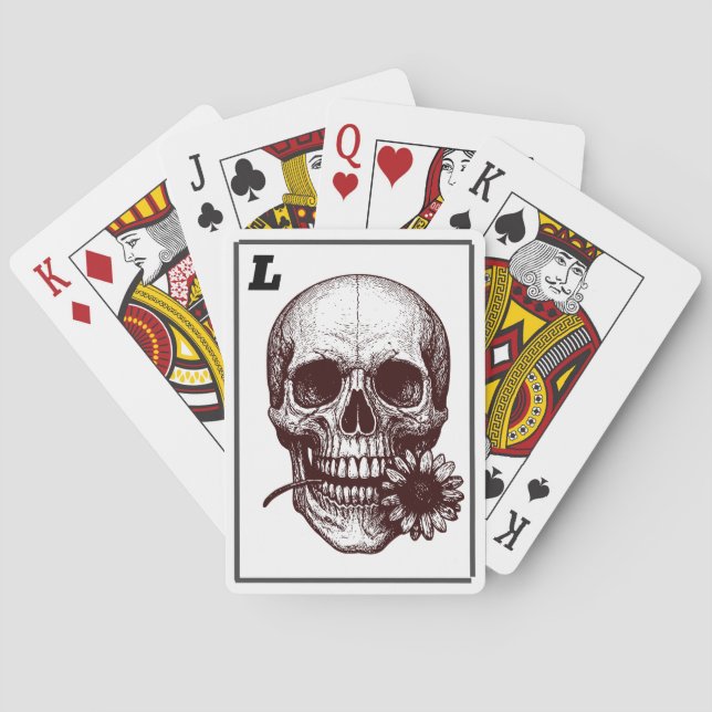 skull romance playing cards (Back)