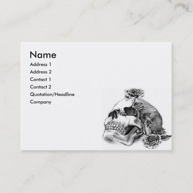 Skull & Roses Business cards (Front)