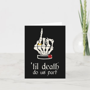 Skull Roses Gothic Goth Bride Groom His Wedding Ri Card