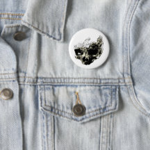 Skull Round Button