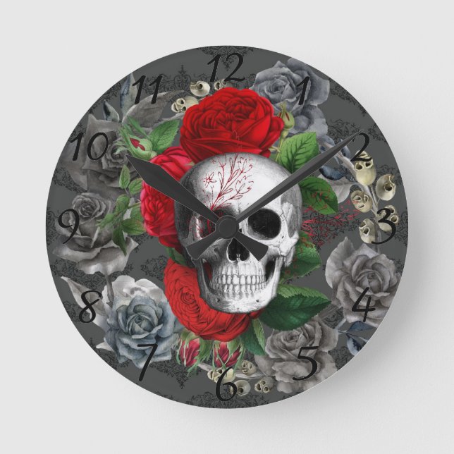 Skull Round Clock (Front)
