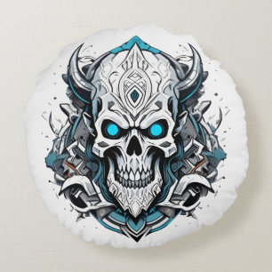 Skull Round Pillow