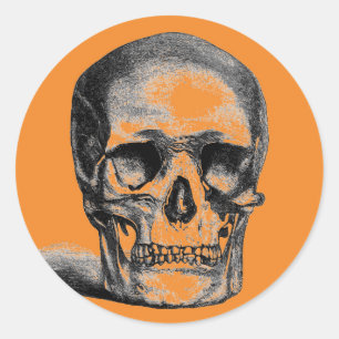 Skull Round Sticker