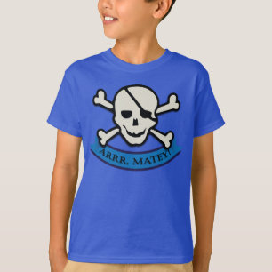 Skull - Ry. Blue Kids' Basic Hanes Tagless T-Shirt