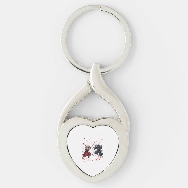 Skull Samurai Duel Key Ring (Front)