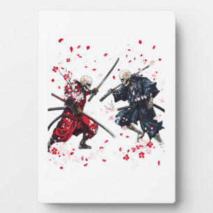 Skull Samurai Duel Plaque