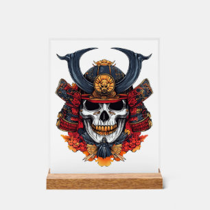 Skull Samurai Mask Acrylic Sign
