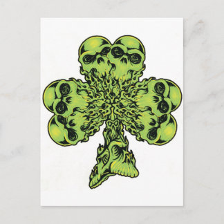 Skull Shamrock I Postcard