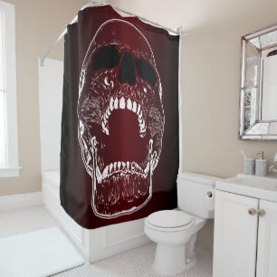 Skull Shower Curtain - Screaming Skull