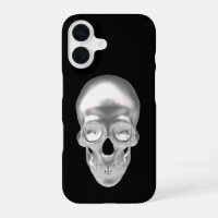 Skull, silver 3D effect -