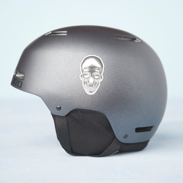 Skull, silver 3D optics - (Helmet Side)
