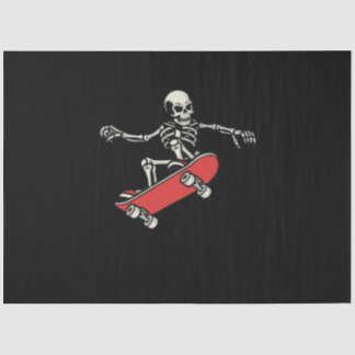 skull skateboarding ollie trick tissue paper
