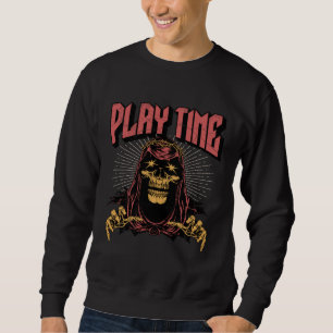 Skull Skeleton Graphic Illustration A  Horror Hard Sweatshirt