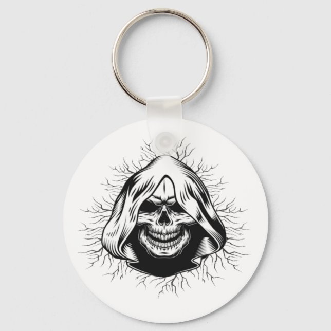 Skull Skeleton Halloween keychain (Front)