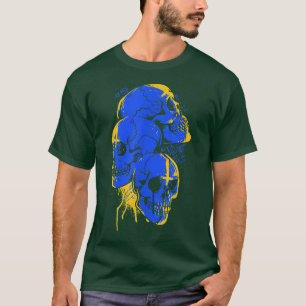 Skull Skeleton Heavy Metal Biker Punker Rock Music T-Shirt