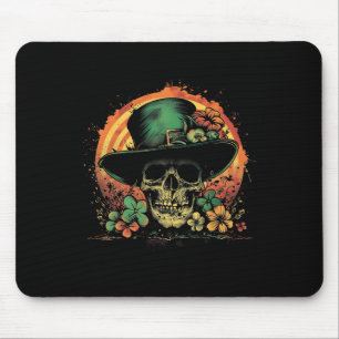 Skull Skeleton - Leprechaun St. Patrick's Day Sain Mouse Pad