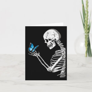 Skull Skeleton Retro Halloween  Card