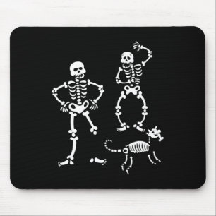 Skull Skeleton Running Halloween Costume Party Mouse Pad