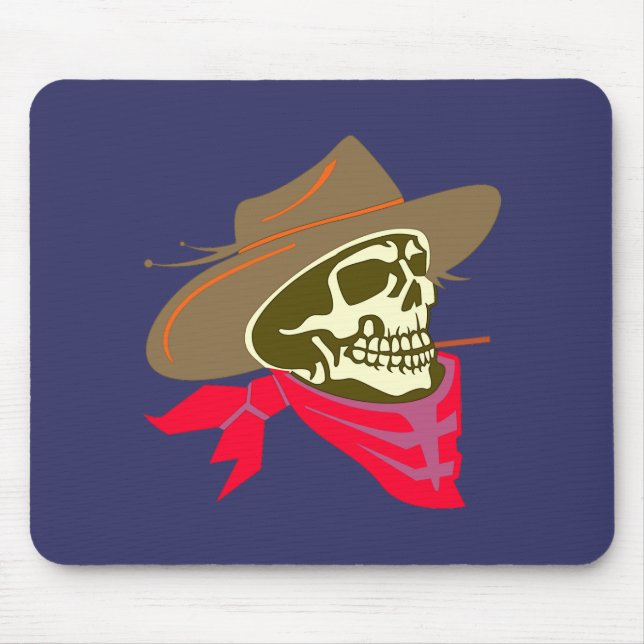 skull skull cowboy mouse pad (Front)