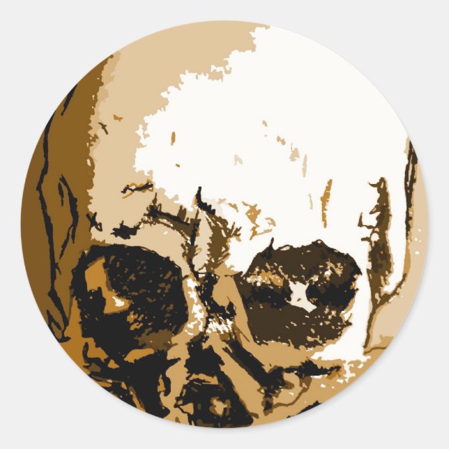 Skull Skulls Classic Round Sticker (Front)