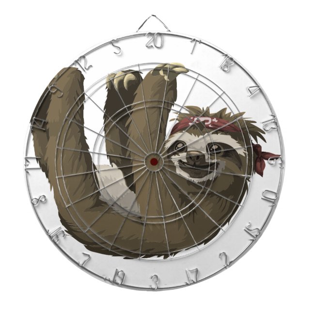 skull sloth dartboard (Front)