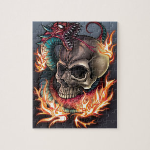 Skull + Snake Jigsaw Puzzle