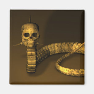 Skull Snake Magnet