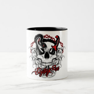 Skull Snake Two-Tone Coffee Mug