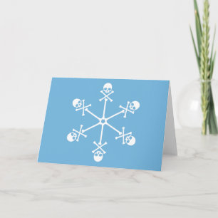 Skull Snowflakes Holiday Card