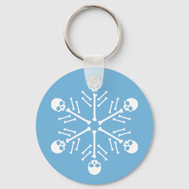 Skull Snowflakes Key Ring (Front)