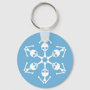 Skull Snowflakes Key Ring