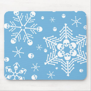 Skull Snowflakes Mouse Pad
