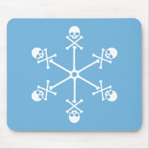 Skull Snowflakes Mouse Pad