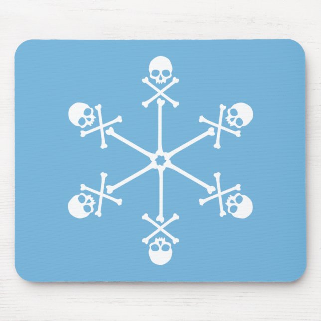 Skull Snowflakes Mouse Pad (Front)