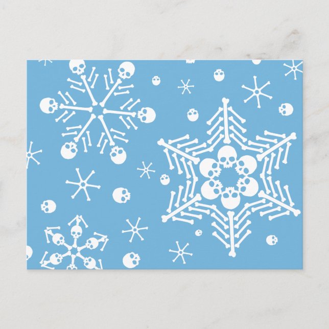 Skull Snowflakes Postcard (Front)