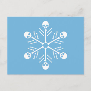 Skull Snowflakes Postcard