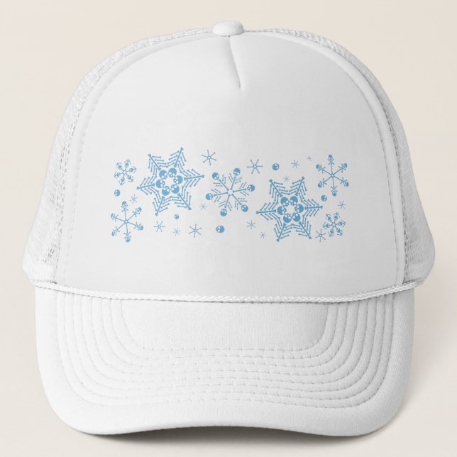 Skull Snowflakes Trucker Hat (Front)