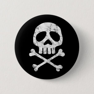 Skull Space Pirate Captain Party Halloween Day Of 6 Cm Round Badge