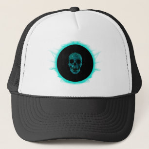 skull space trucker hat