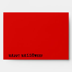 Skull Spectres B&W red 'Happy Halloween' envelope