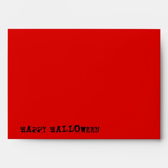 Skull Spectres B&W red 'Happy Halloween' envelope (Front)