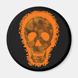 Skull Spectres Big Skull Orange fridge magnet