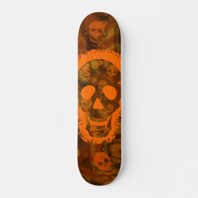 Skull Spectres Big Skull Orange skateboard (Front)