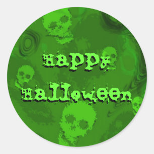 Skull Spectres 'Happy Halloween' sticker